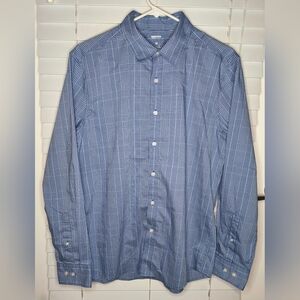 Sonoma Men's Light Blue Plaid Button Down Shirt